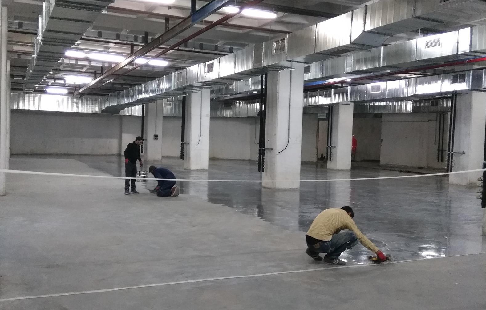 Adana epoksi zemin bakım onarım ve yenileme fabrika depo uygulaması