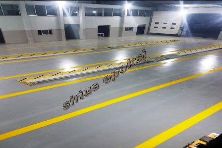 oto servis endüstriyel epoksi zemin kaplama ve boyaması uygulaması